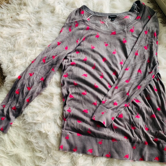 torrid Sweaters - 🖤 Torrid Flamingo Sweater